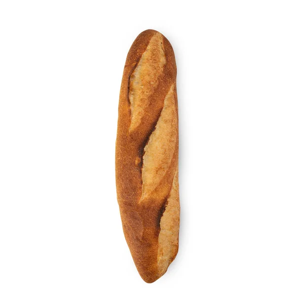 Багет Хліб Ізольований Білому Тлі Відсічним Контуром — стокове фото