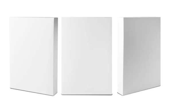 Zestaw Makiet White Box Izolowany Białym Tle Ścieżką Wycinania — Zdjęcie stockowe