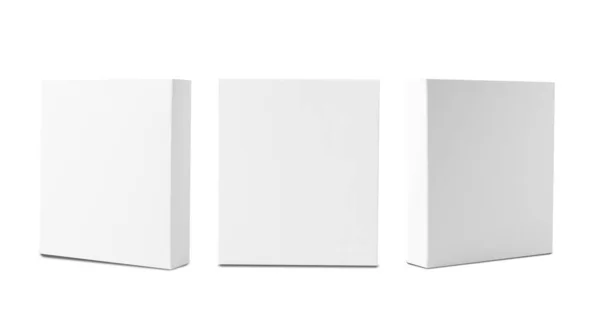 Zestaw Makiet White Box Izolowany Białym Tle Ścieżką Wycinania — Zdjęcie stockowe