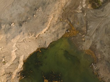 Tayland, Bangkok yakınlarındaki Ratchaburi 'deki Büyük Kanyon' un havadan görüntüsü..