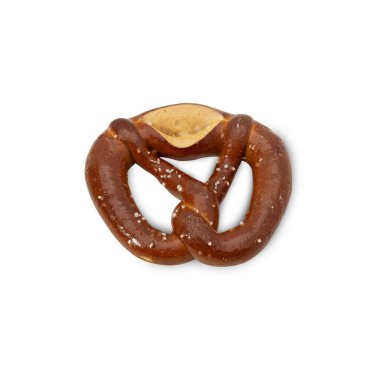 Laugen pretzel isolated on white background with clipping path.