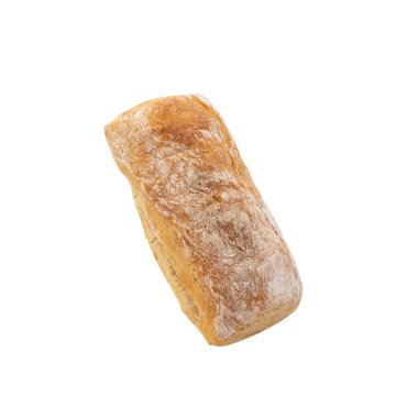 Ciabatta Bread isolated on white background with clipping path.