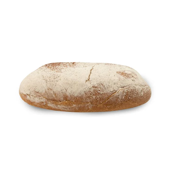 在白色背景上分离的带有剪切路径的面团面包 — 图库照片