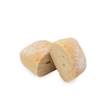 Ciabatta Bread isolated on white background with clipping path.
