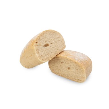Ciabatta Bread isolated on white background with clipping path.