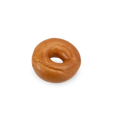 Plain Bagel isolated on white background with clipping path.