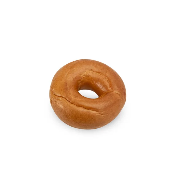 Plain Bagel Isolated White Background Clipping Path — ストック写真