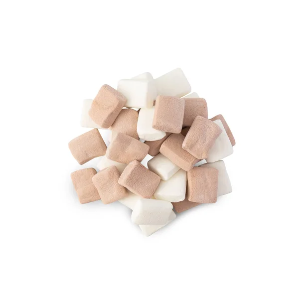 Marshmallow Isolado Fundo Branco Com Caminho Recorte — Fotografia de Stock