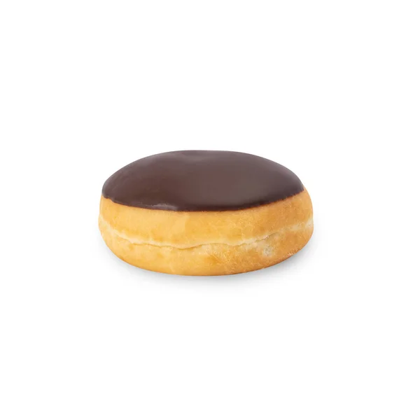 Donut Chocolate Isolado Fundo Branco Com Caminho Recorte — Fotografia de Stock