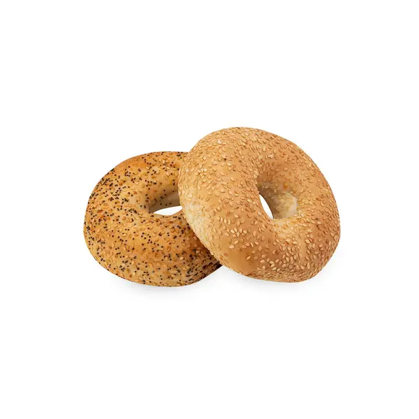 Bagels Isolated White Background Clipping Path — Stock Photo, Image