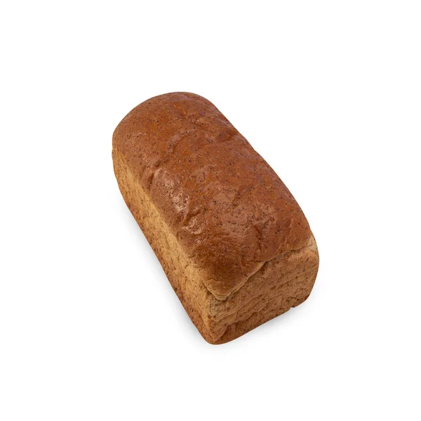 Ψωμί Ολικής Άλεσης Που Απομονώνεται Λευκό Φόντο Αποκοπή Διαδρομής — Φωτογραφία Αρχείου