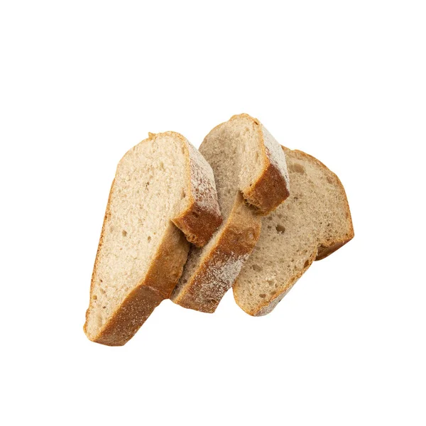 Ξινή Ζύμη Ψωμί Απομονωμένο Λευκό Φόντο Διαδρομή Αποκοπής — Φωτογραφία Αρχείου