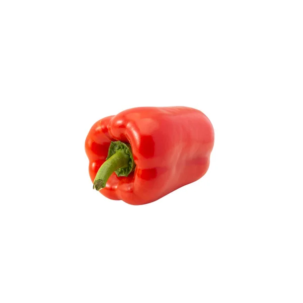 Rote Paprika Isoliert Auf Weißem Hintergrund Mit Clipping Pfad — Stockfoto