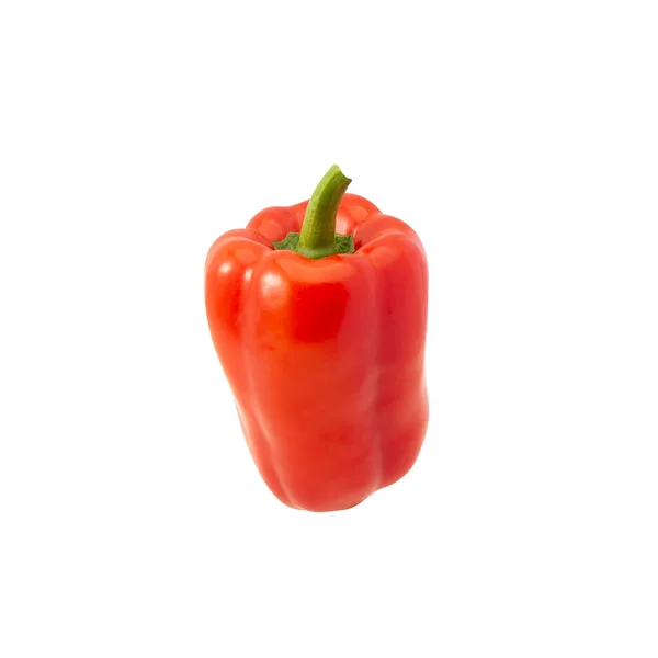 Red Bell Pepper Isolated White Background Clipping Path — Stock Photo, Image