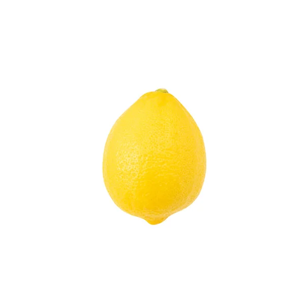柠檬在白色背景上与剪枝路径隔离 — 图库照片