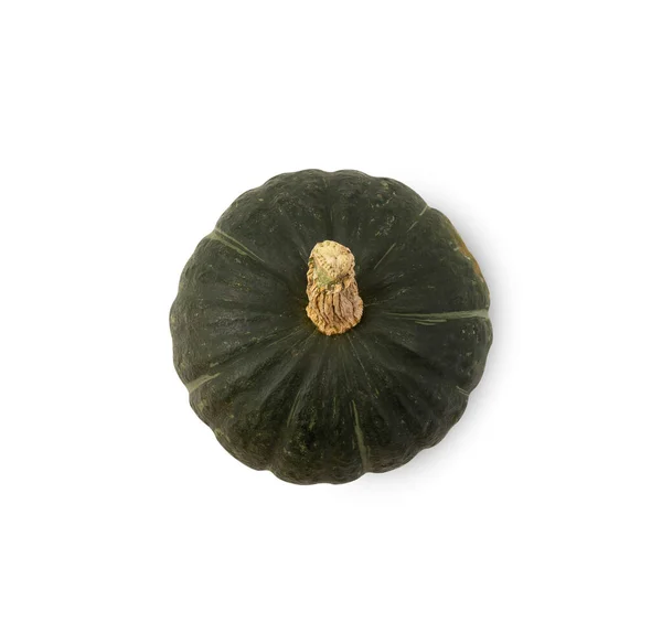 Green Pumpkin Isolated White Background Clipping Path — Stock Photo, Image