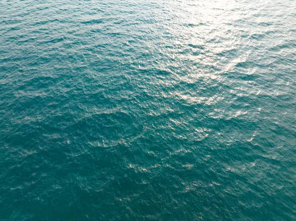 Letecký Bezpilotní Pohled Krásný Oceán Tyrkysovou Mořskou Vodou Thajském Zálivu — Stock fotografie