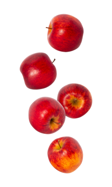 Düşen Kırmızı Elma, kesme, tam derinlik