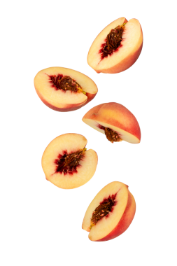 Düşen şeftali, kesme, tam derinlik