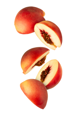 Düşen şeftali, kesme, tam derinlik