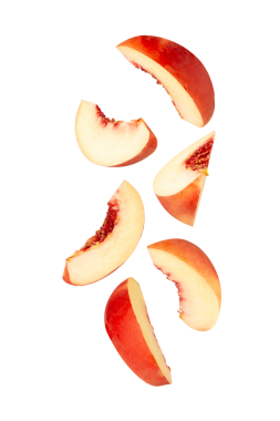 Düşen şeftali, kesme, tam derinlik