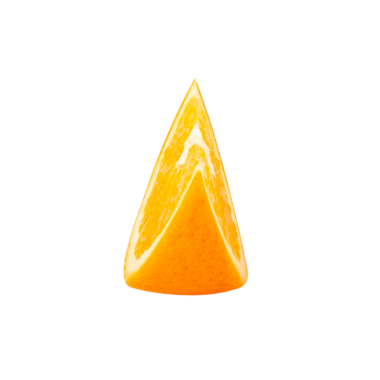 Portakal dilimi, kesme, tam derinlik