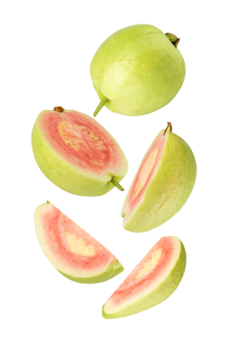 Düşen Pembe Guava, kesme, tam derinlik