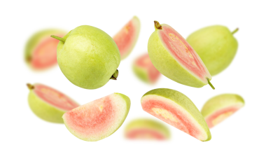Düşen Pembe Guava, kesme, tam derinlik