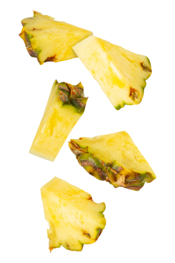 Düşen ananas kesimi, tam derinlik.