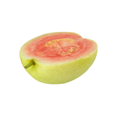 Pembe Guava, kesme, tam alan derinliği.