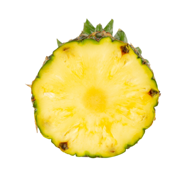 Yarı ananas kesimi, tam derinlik.