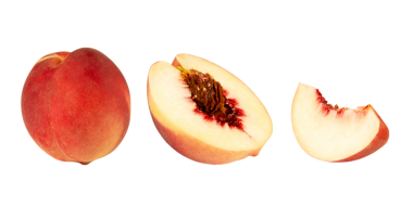 Şeftali, kesme, tam derinlik.