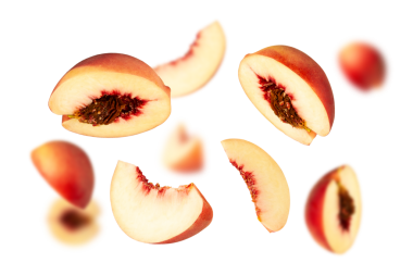 Düşen şeftali, kesme, tam derinlik.