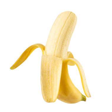 Yarısı soyulmuş muz kesimi, geniş bir alan..