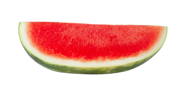 Karpuz dilimi, kesme, tam derinlik.