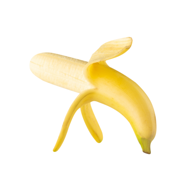 Yarısı soyulmuş muz kesimi, geniş bir alan..