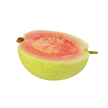Pembe Guava, kesme, tam alan derinliği.
