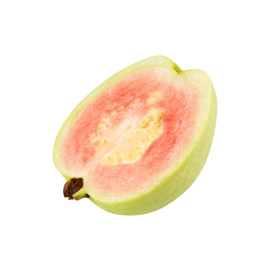 Pembe Guava, kesme, tam alan derinliği.
