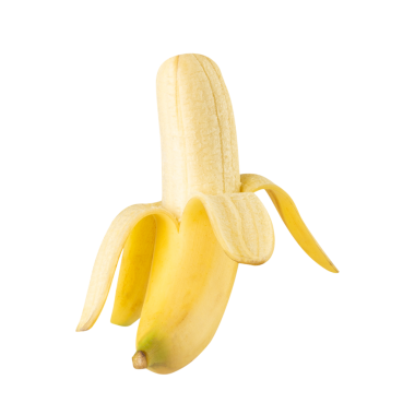 Yarısı soyulmuş muz kesimi, geniş bir alan..