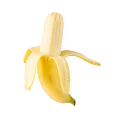 Yarısı soyulmuş muz kesimi, geniş bir alan..