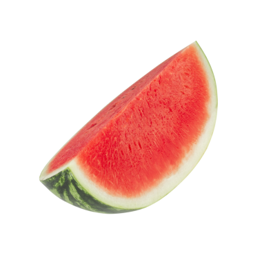 Karpuz dilimi, kesme, tam derinlik.