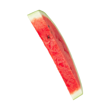 Karpuz dilimi, kesme, tam derinlik.