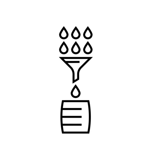 Знак Сбора Дождевой Воды Засушливая Идея Логотипа Собираю Капли Дождя — стоковый вектор