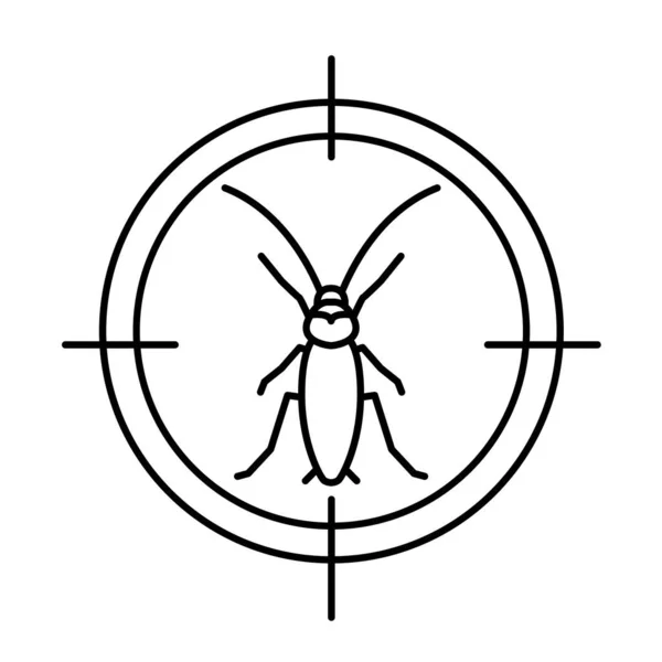 Kackerlacka Tecken Insektskyddsikonen Myror Motbjudande Spray Kräm Piktogram Insektifugera Runt — Stock vektor