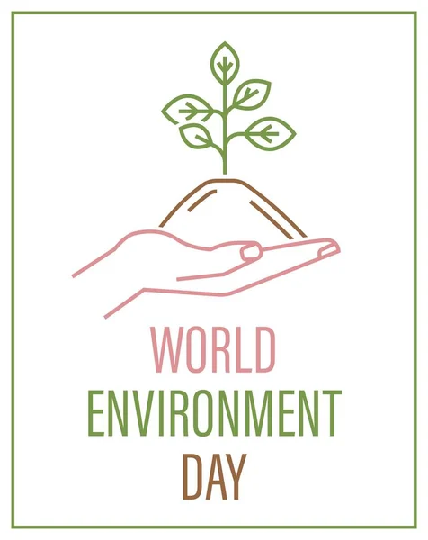 Giornata Mondiale Dell Ambiente Proteggere Concetto Terra Piattaforma Politica Sociale — Vettoriale Stock