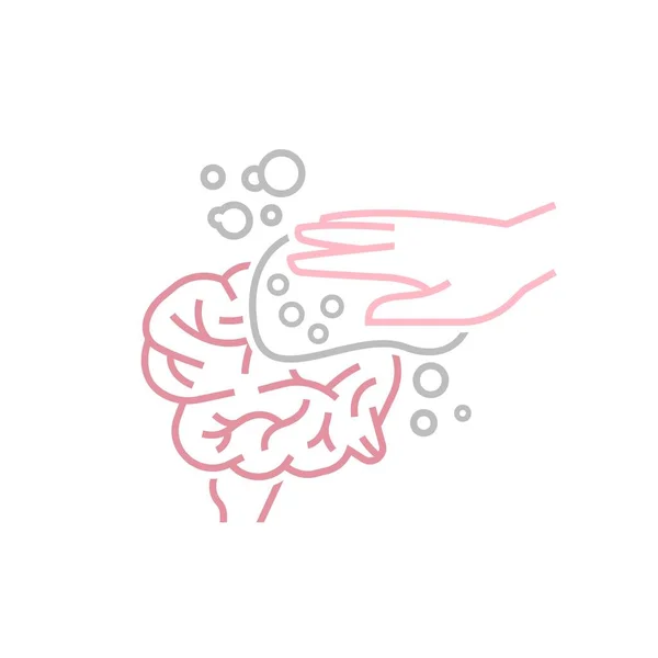 Icône Lavage Cerveau Pictogramme Propagande Concept Désinformation Manipulation Mentale Illustration — Image vectorielle