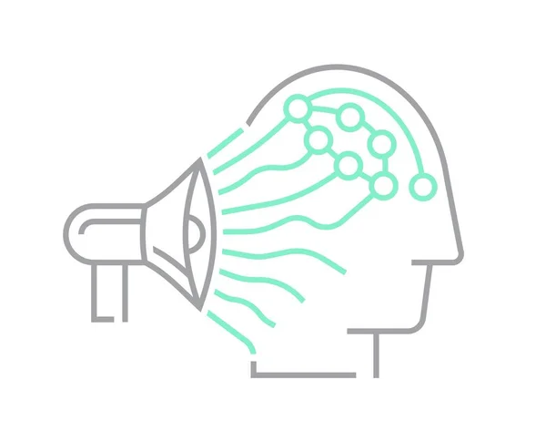 Убедительная Убедительная Икона Пиктограмма Концепция Информационной Перегрузки Мозговые Манипуляции Редактируемая — стоковый вектор