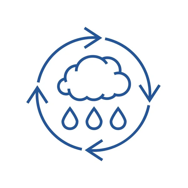 Rainwater Harvesting Sign Drought Tolerant Logo Idea Collecting Rain Drops — Stock Vector