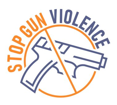 Halka açık yerlerde silah ve silah kullanılabilirliği. Başka kurban yok. Silah şiddetini durdurun. Beyaz arkaplanda izole edilmiş parlak renklerde düzenlenebilir vektör illüstrasyonu.