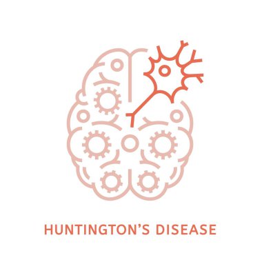 Taslak biçiminde vektör bunaması simgesi. Beyaz arka planda pembe renkli tıbbi illüstrasyon. Logoti, sembol, piktogram ve reklam grafik tasarımı için kullanışlı bir öge.